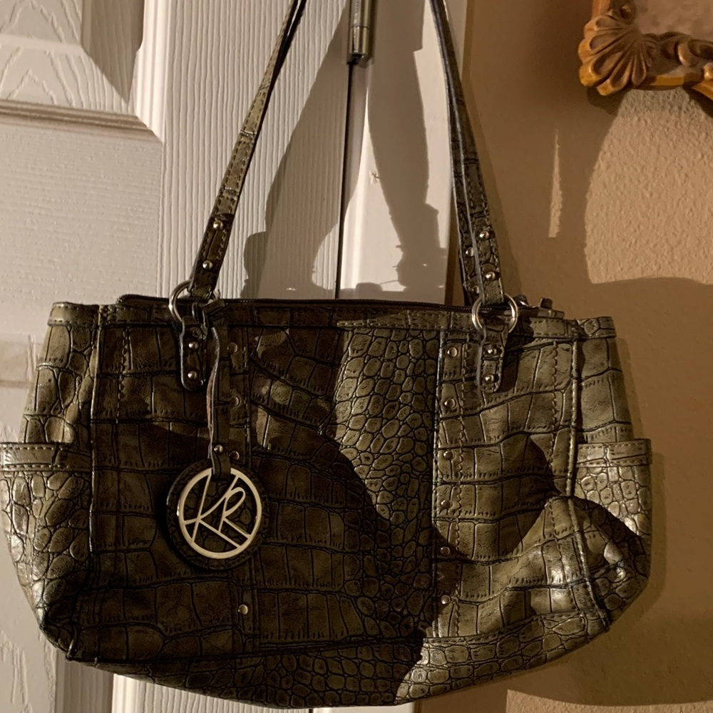 Stylish Faux Crocodile Pattern Handbag by Kim Rodgers